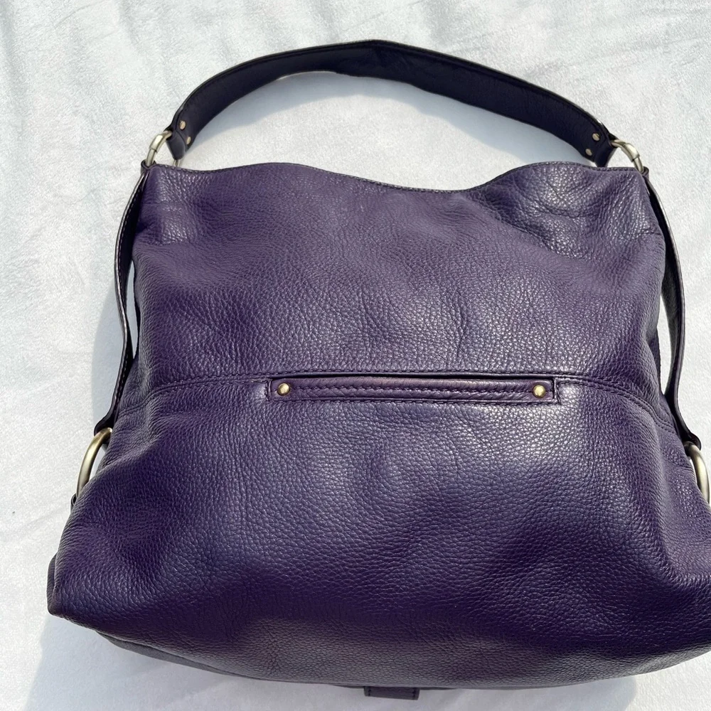 Michael Kors Purple Leather Shoulder Bag